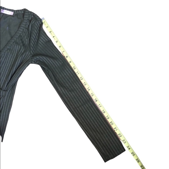 Blue Blush Gray Ribbed long sleeve mini body on dress size small - Picture 6 of 8